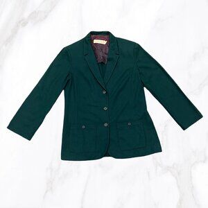 Vintage Pendleton Women's Emerald Green 100% Wool 3 Button Blazer, Size 8‎